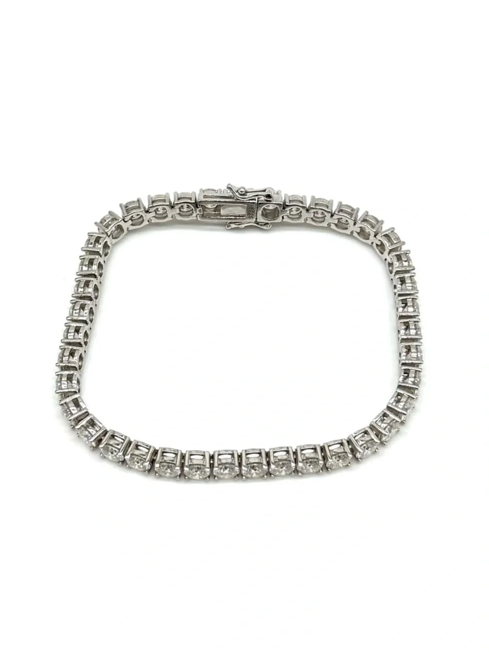 925 Silver, 11.7CTW Moissanite Tennis Bracelet